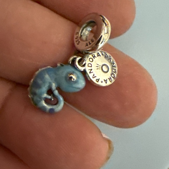 Pandora Blue Chameleon Charm - Picture 1 of 7